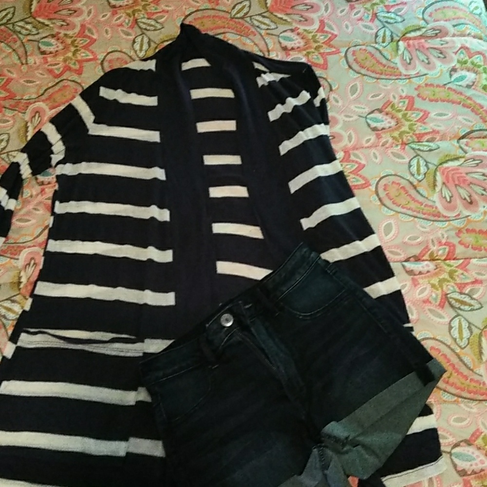 Jeans and cardigan